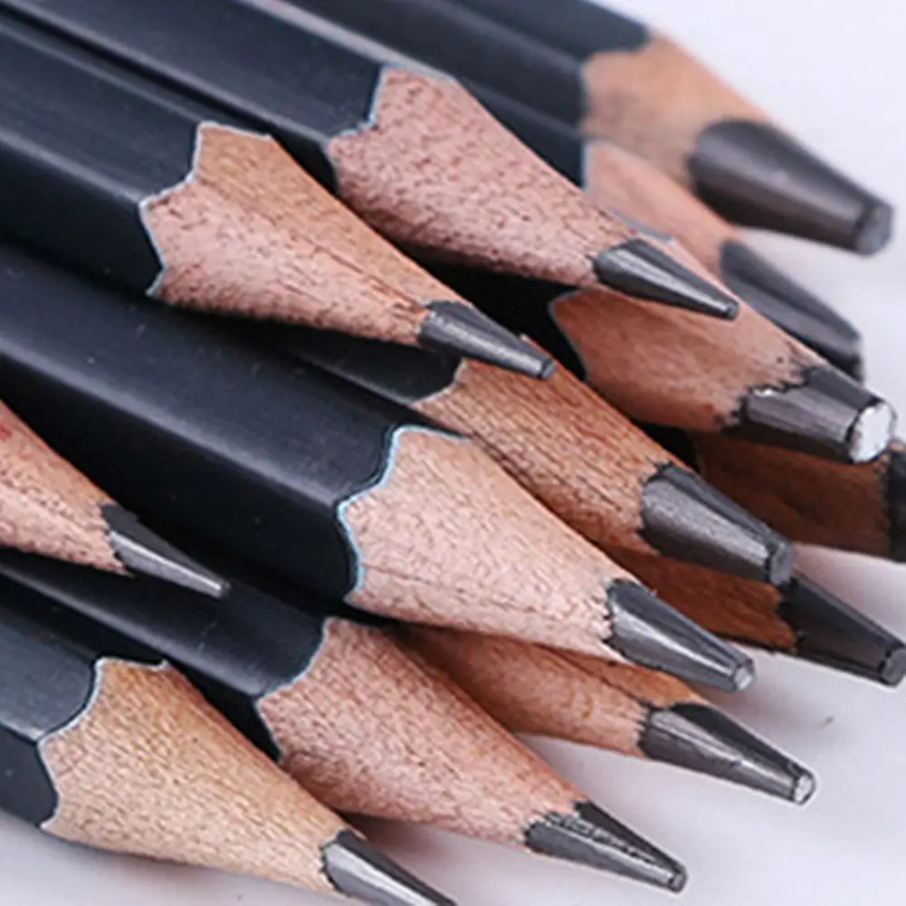 14-Piece Wooden Pencil Set Art Sketching Drawing Exam Writing Pencils for Students School Stationery Office Supplies