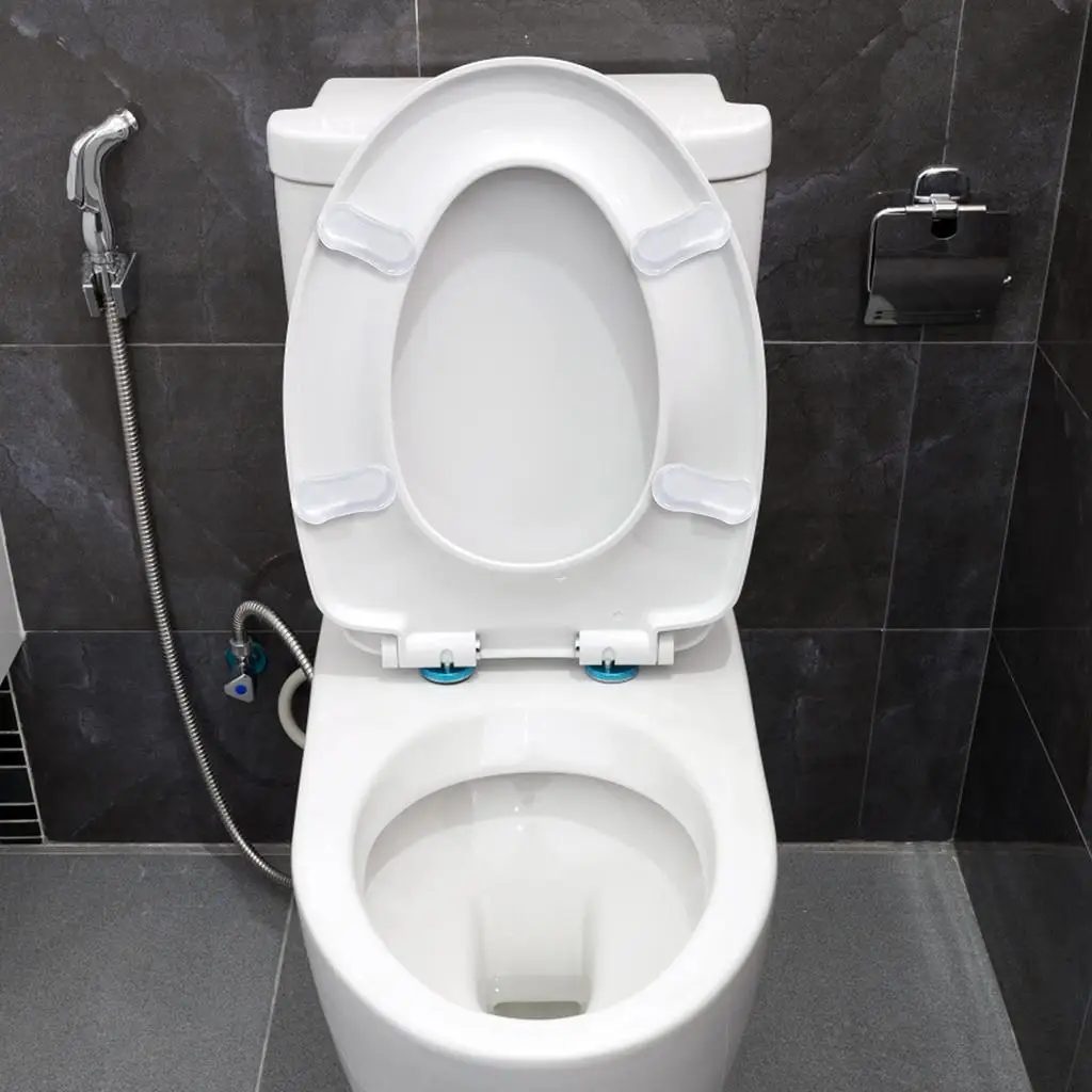 Set of 4 Bathroom Toilet Seat Bumpers Buffers Attachment Replacement Fitting