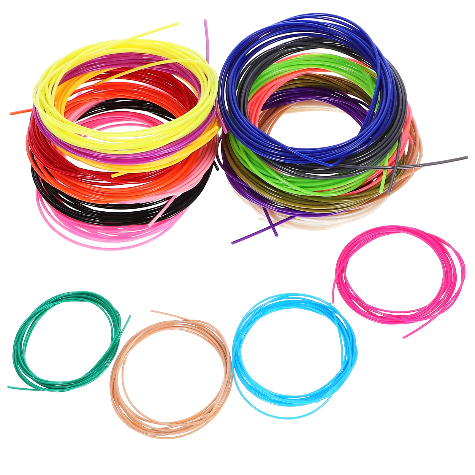 

20 Rolls 1.75Mm 3D Printer Filament Refills High Toughness No Warping Smooth Feeding Printing Material For 3D Pens Prototyping