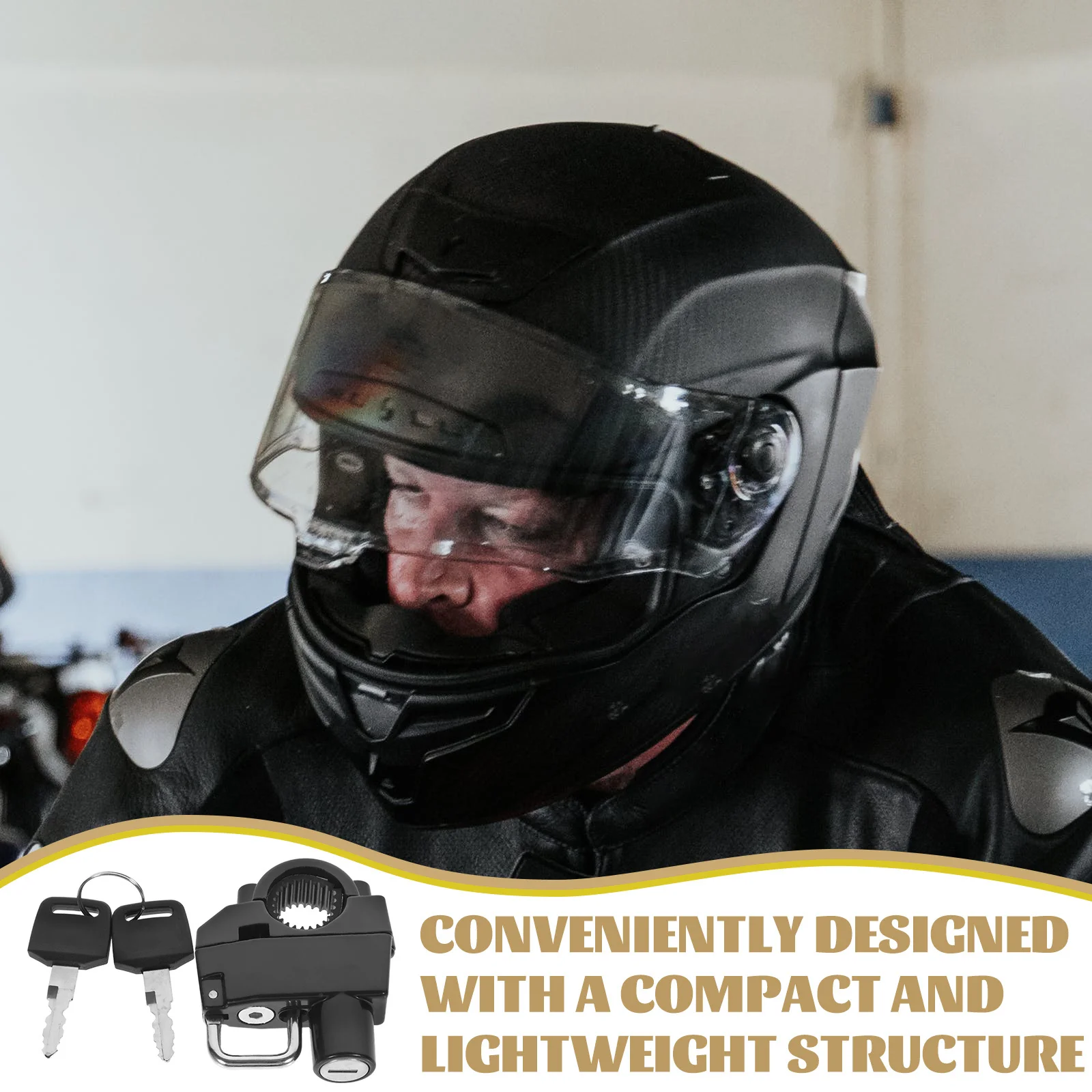 

1 Set Of Anti-Theft Motorcycle Lock Aluminum Alloy Abs Portable Bike Security Lock For Scooter Cycling Riding