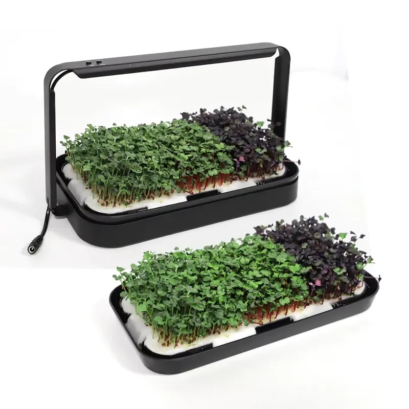 Germination Kit 16W LED Light Full-Spectrum Hanging Microgreen Grow Medium Smart Home Electronic Hydroponic Growing System