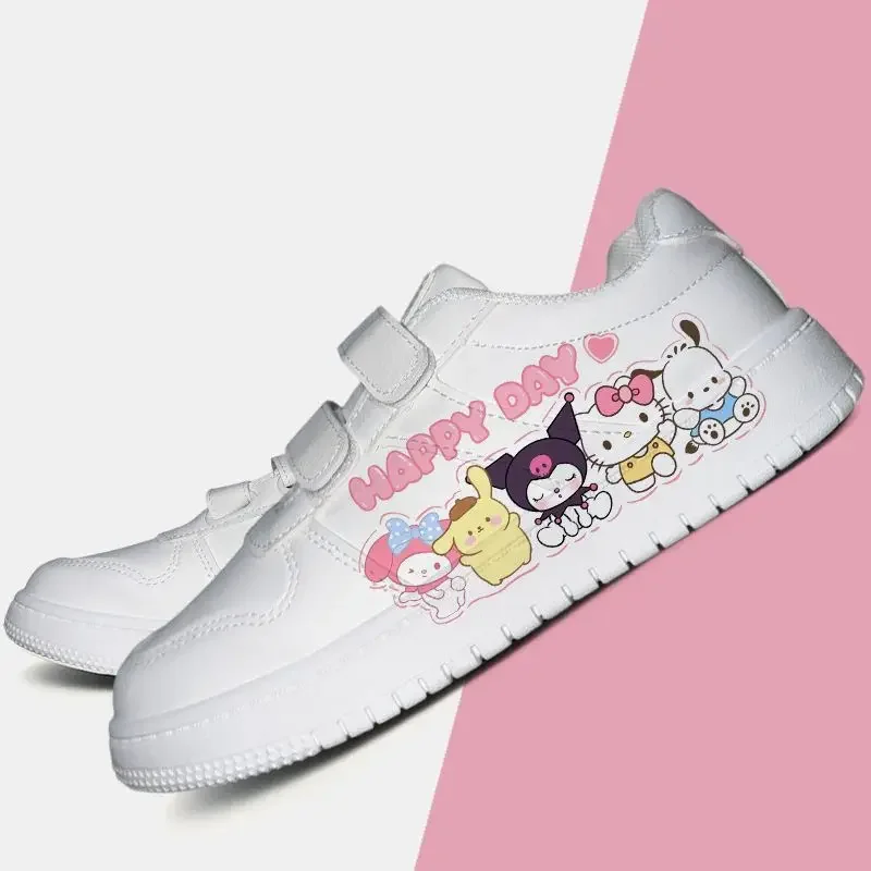 New Cosplay Anime Hello Kitty Sneakers per bambini Cute Cartoon Student scarpe Casual scarpe da passeggio con fascia magica a basso stato da donna