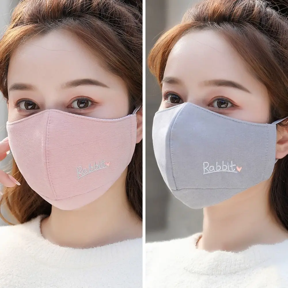 New Washable Cotton Masks Cold Protection and Warm Soft Face Mask Adjustable Breathable Winter Mask for Fall and Winter