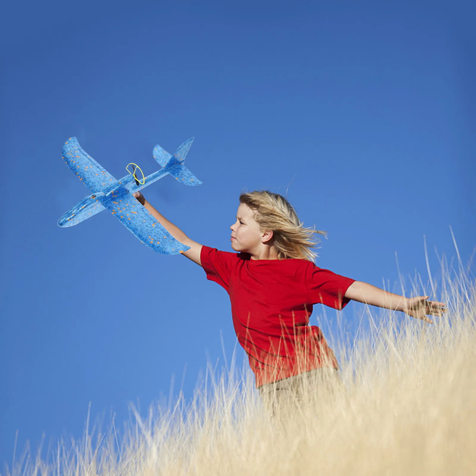 1Pcs Hand Throwing Whirly Airplane Durable Safe Material Kids Happy Childhood Outdoor Flying Play Flying Plane