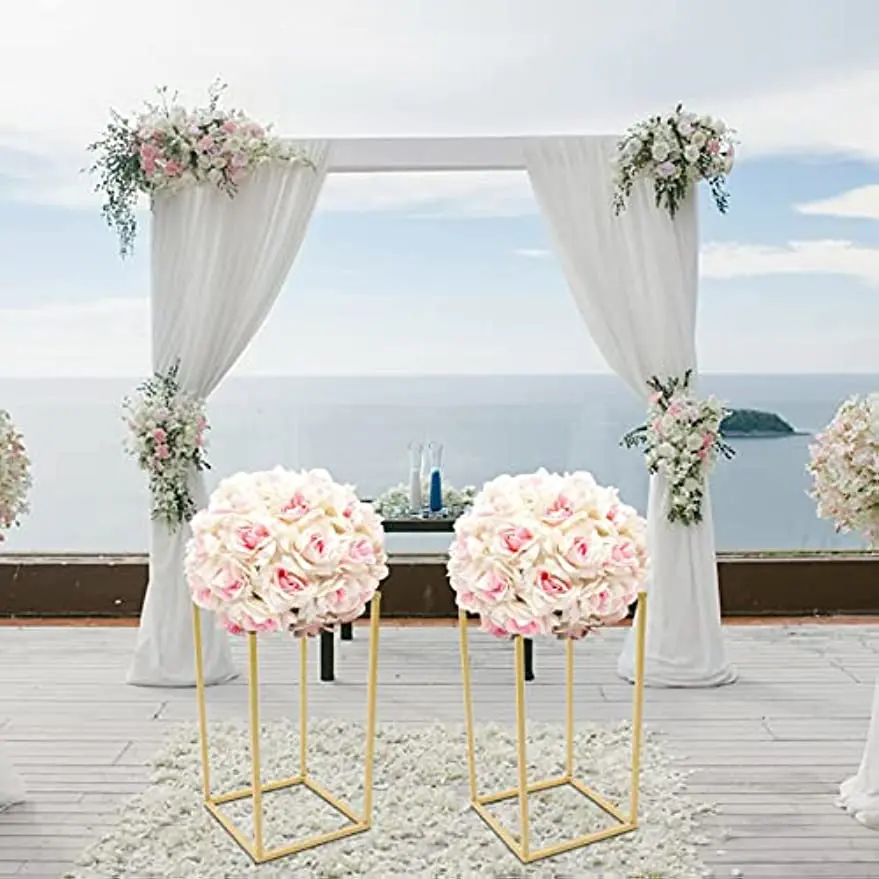 

2Pcs Metal Flower Stand Wedding Gatherings Party Column DLY Decor Frame Column Display Stand Floor Racks