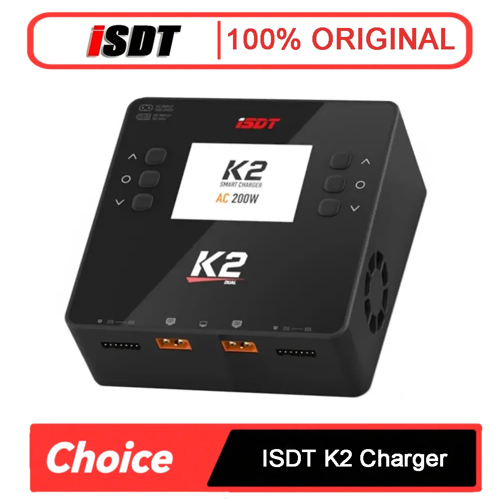 

Двухканальное зарядное устройство Smart Balance ISDT K2 — переменный ток 200 Вт/постоянный ток 500 Вт × 2, для моделей RC Li-ion/LiPo/LiHV/NiMH/Pb (Gaoneng/T pens)