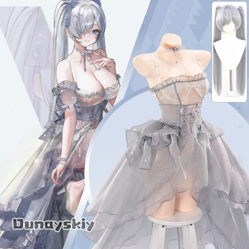 

(s-l)Аниме NI cos KKE Goodess of Victory Золушка Кристалл Принцесса Сексуальное Платье Косплей Костюм Длинный Парик Женские Платья Для Девочек