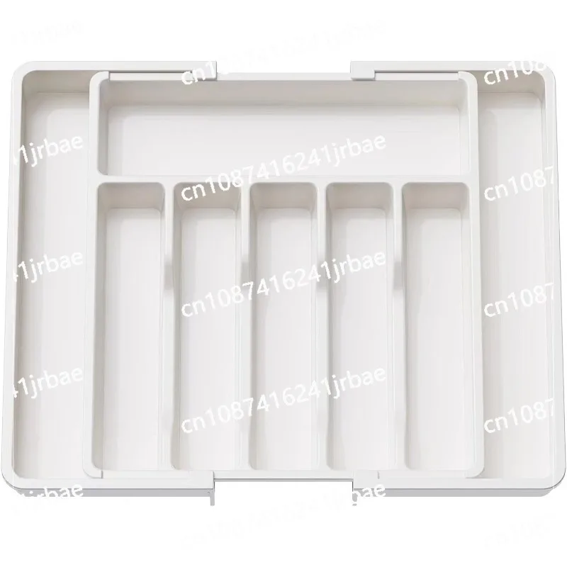 Silverware Storage Box Adjustable Cutlery Rack Shrinkable Plastic