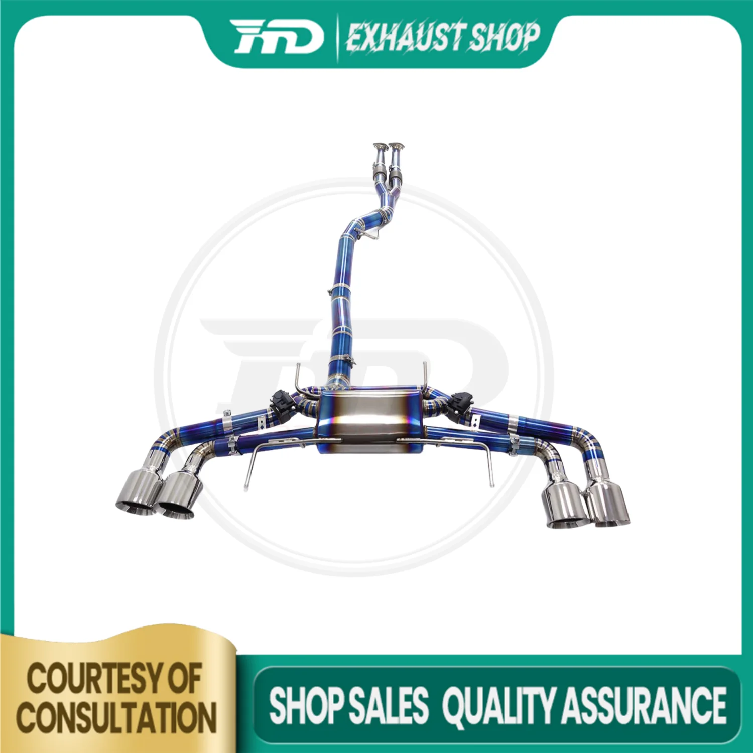 

High Quality Catback For Nissan GTR R35 Titanium Alloy Electronic Valve Muffler Tips Exhaust system Non-destructive Installation