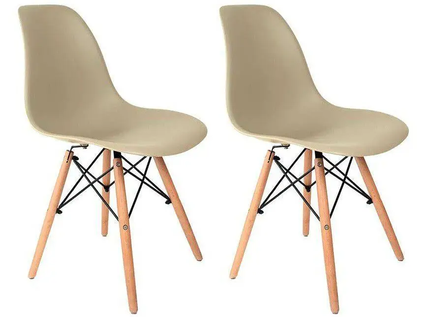 Set of Chairs Polypropylene and Wood