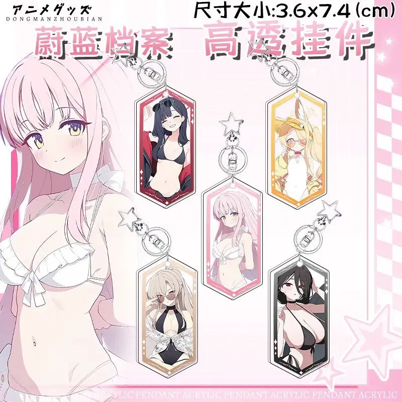 

Anime Game Blue Archive The Animation Keychain Sunaookami Shiroko Acrylic Cute Keyring Bag Car Accesorios Friend Gift Cosplay