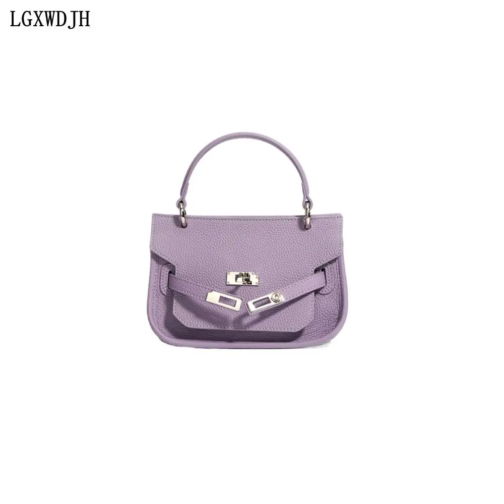 2024 Summer new women\'s handbag Premium Sense Niche Kelly Bag Zipper buckle all-match crossbody bags Flannel-lined Shoulder bag