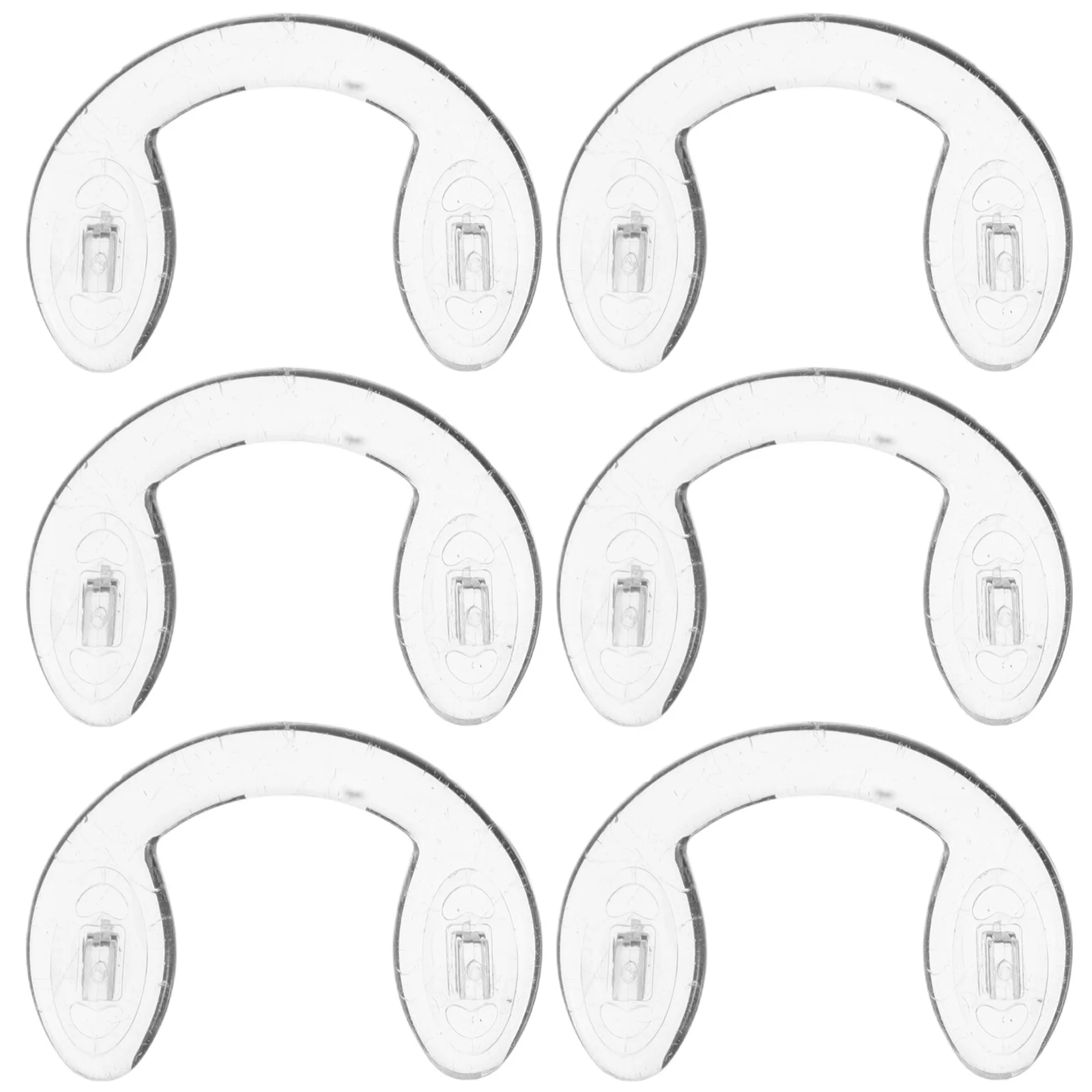 

6pcs Silicone Nose Pads Transparent U-Shaped Anti-Slip For Glasses Soft Fit Lightweight Support Sunglasses Kids Eyewear