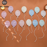 12PCS Baby 1-12 Monthly Milestone Acrylic Balloon Milestone Cards Baby Newborn Photo Accessories Photography Prop Birthing Gifts