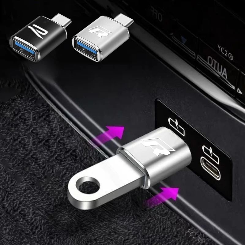 Car Type-C To USB 3.0 Interface Mini Converter Charging Adapter For Volkswagen Tiguan Bora POLO PASSAT CC Touran GOLF Jetta