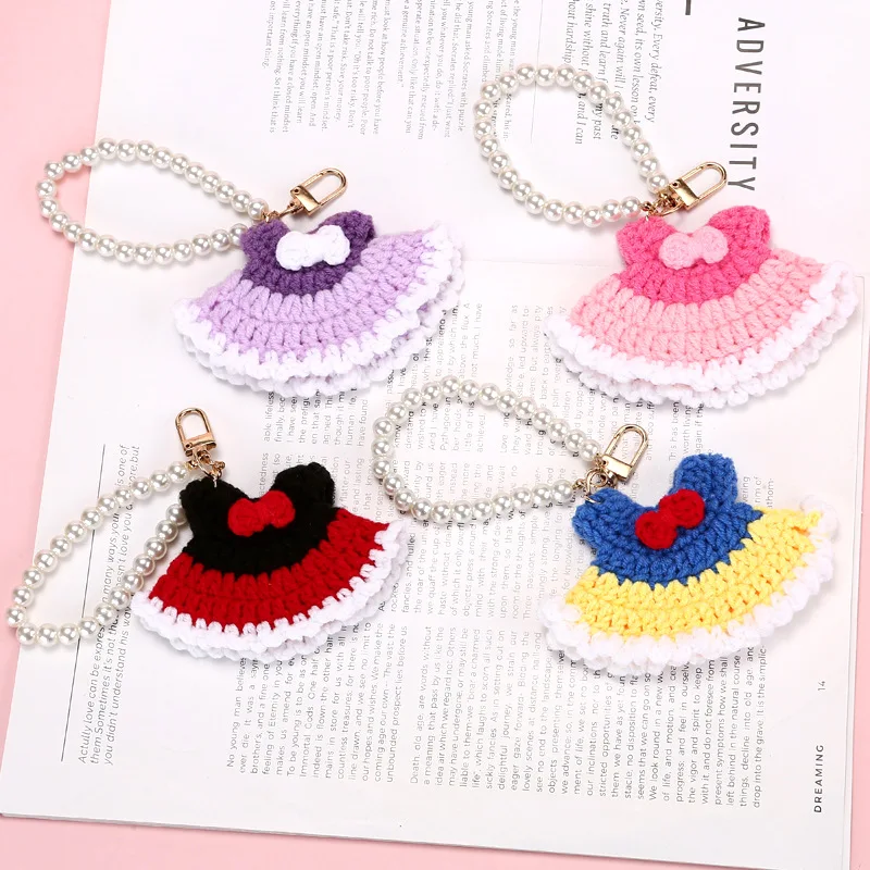 

Вязаная вручную маленькая юбка-подвеска, одежда маленькой принцессы, брелок для ключей, украшение для сумки, подарки