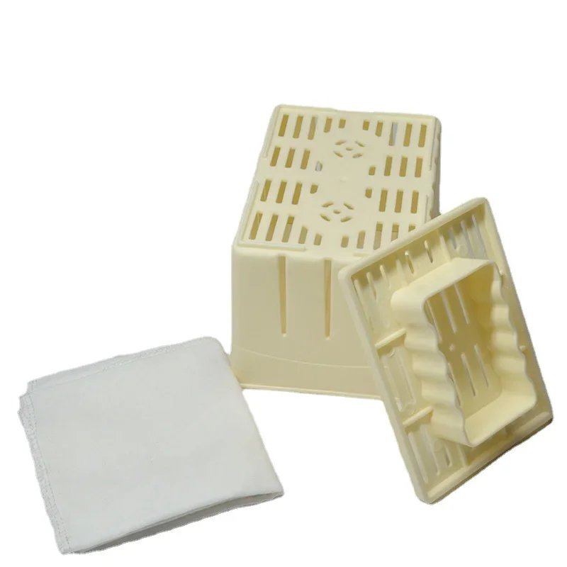 1 Pcs/Set Plastic Tofu Maker Press Mold Kit + Cheese Cloth Soy DIY Pressing Mould Kitchen Tools Food Grade PP