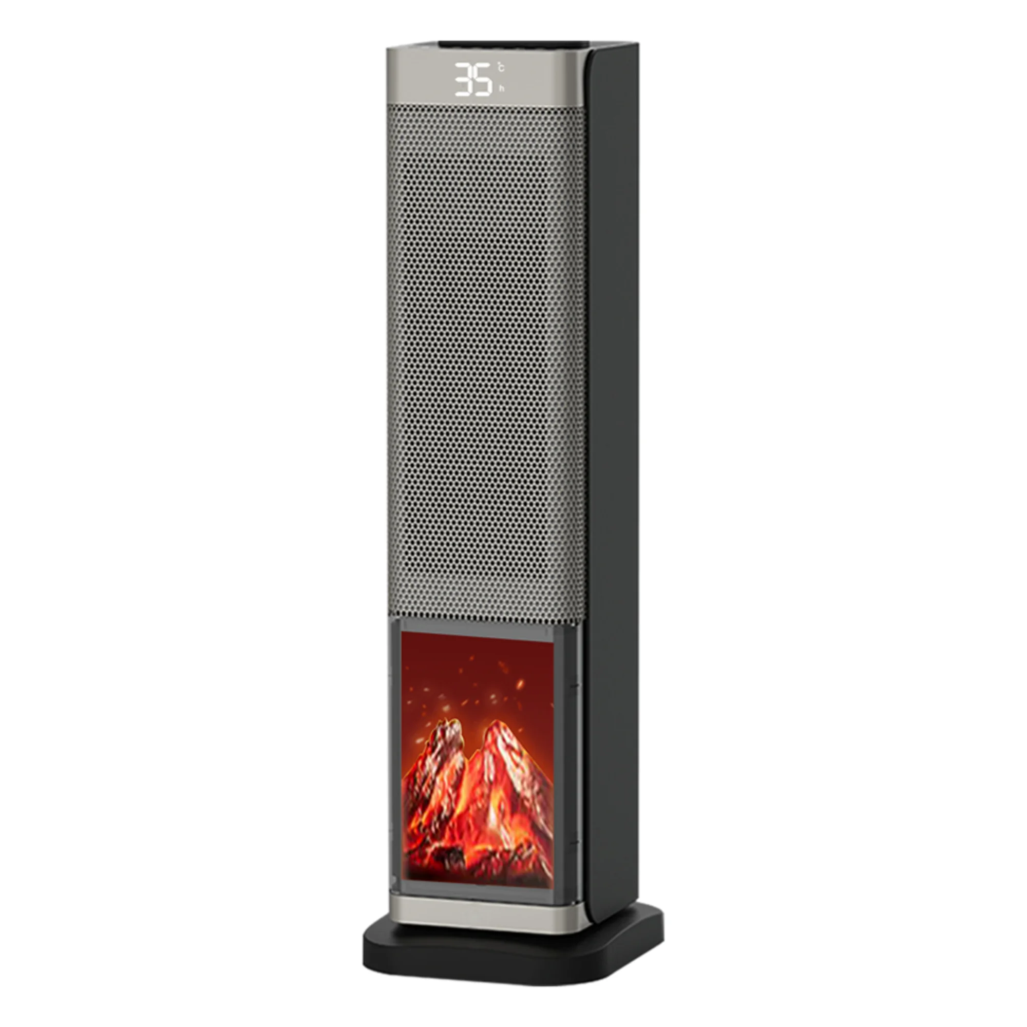 توفير الطاقة ثلاثية الأبعاد تأثير اللهب المحمولة PTC سخان السيراميك التحكم عن بعد درجة حرارة قابلة للتعديل للمنزل #1