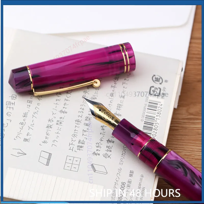 For MAJOHN M800 Color Resin Fountain Pen Hand Polished German BOCK Flexible Nib Men Women Luxury Writing Stationery