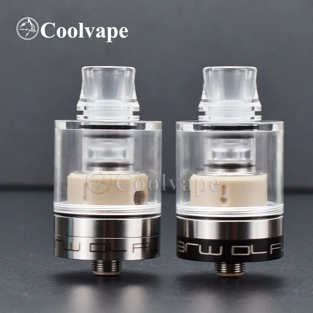 Wolfcoolvape Dvarw DL FL RTA بناء ملف واحد 24 مللي متر خزان قابل لإعادة البناء موالفات البخار Dvarw DL FL غطاء سفلي ملء 3.5 مللي/6 مللي