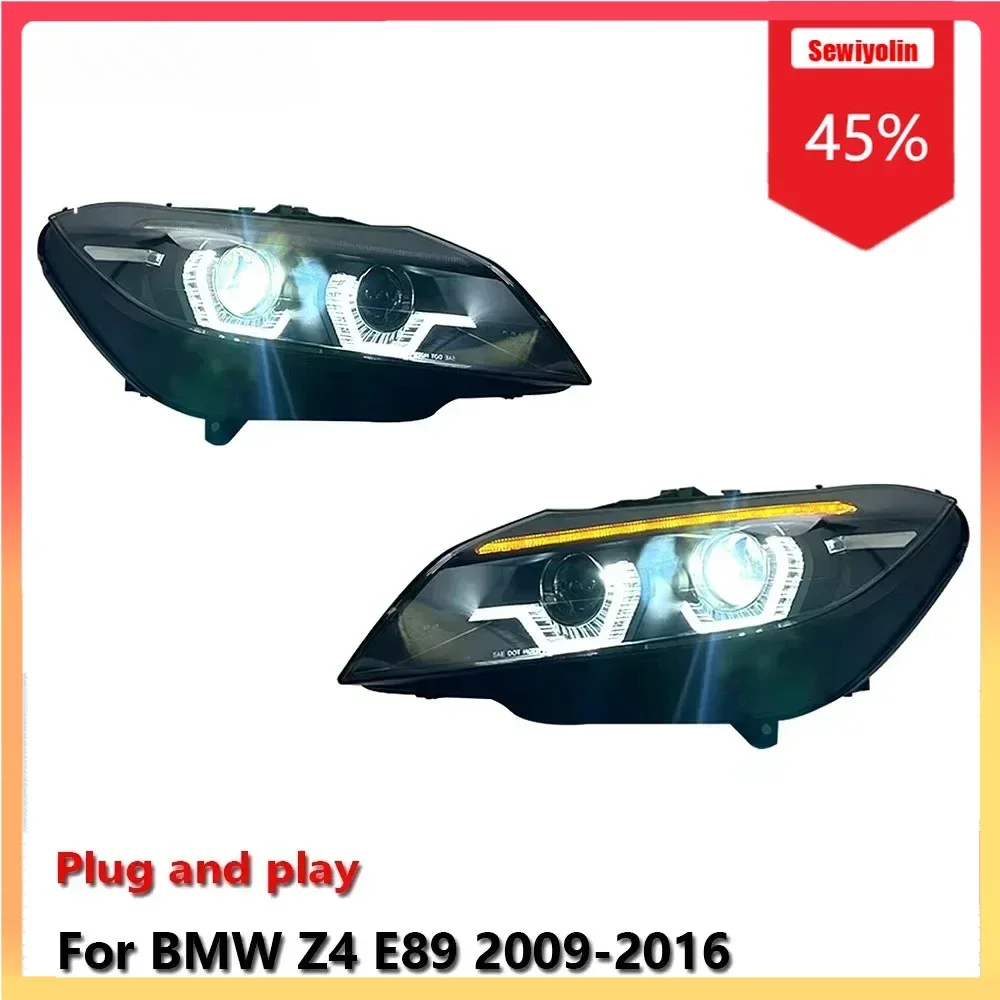 

Автомобильные аксессуары, светодиодные фары для BMW Z4 E89 2009-2016, авто DRL, противотуманные задние лампы для прицепа, поворотный сигнал, вилка и