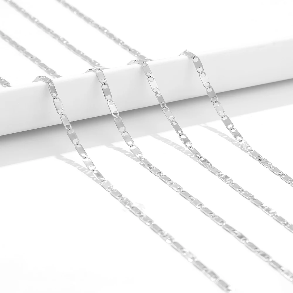 2 Meters Stainless Steel Flat Link Chains Gold Wholesale Bulk Chain for DIY Necklace Findings Bracelet Anklet Jewelry Making - Image 5