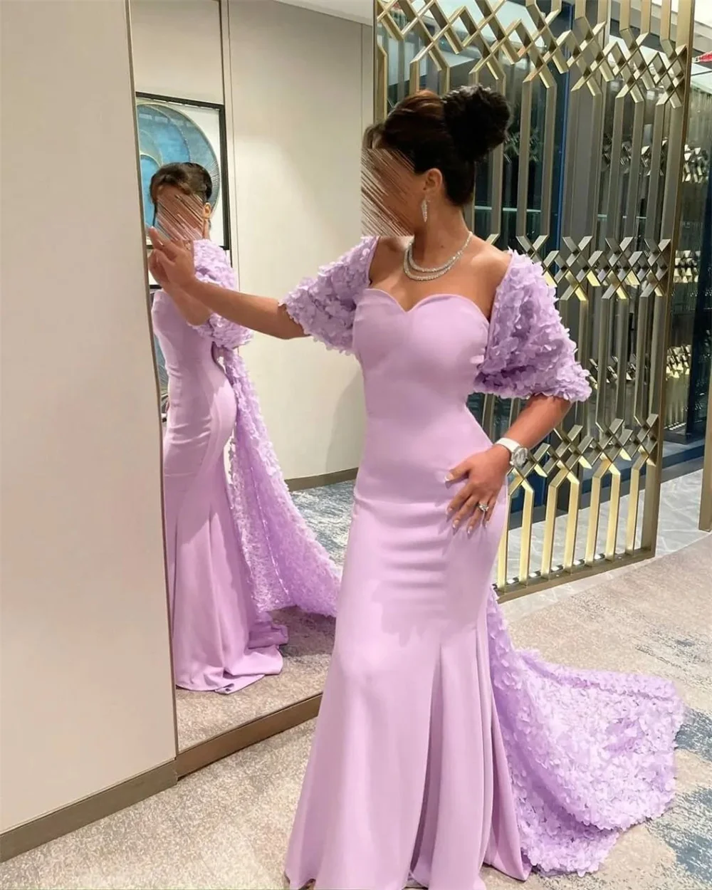 Customized Formal Dress Saudi Arabia Prom Sweetheart Mermaid Floor Length Skirts Draped Applique Print Flower Bespoke Occasion D