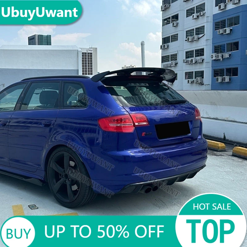 Für Audi A3 Sportback 8P Facelift 2004-2013 ABS Kunststoff Auto Heckspoiler Flügel Stamm Lippe