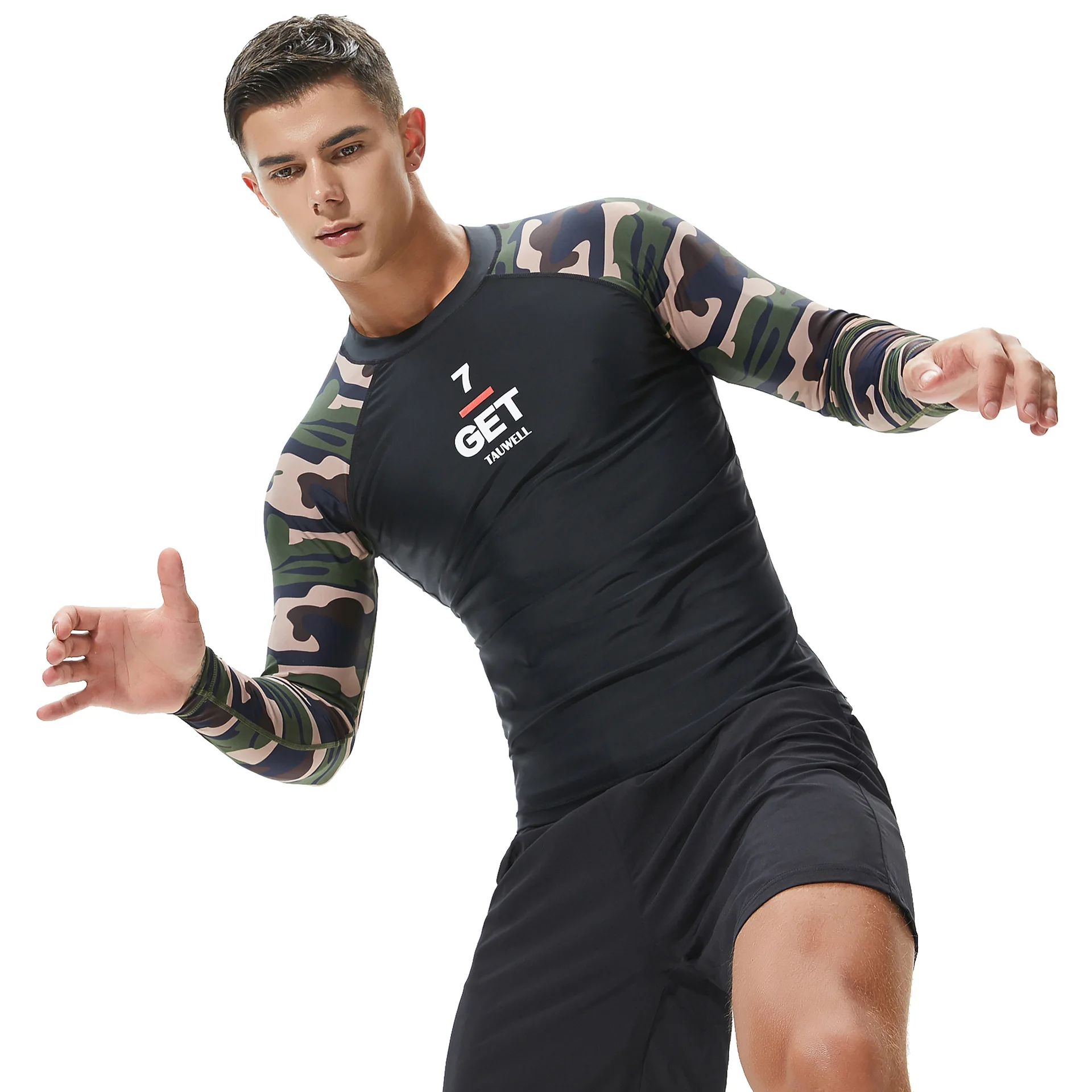 Men's Surfing Wetsuits Men's Swimwear Camouflage Swimwear Scuba Diving Suits Waders Separate Pieces Tops Drop Shipping Available