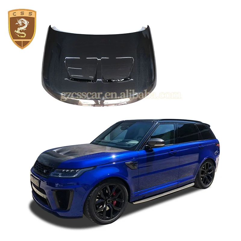 

Сменный капот двигателя автомобиля для Land Rover Range Rover Sport SVR, передний бампер из углеродного волокна, крышка капота двигателя, обвесы автомобиля 2014-2023