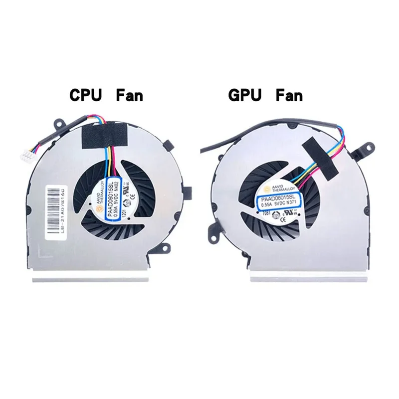 CPU GPU Replacement Cooling Fan for MSI GE62VR GL62M GP62MVR GL72MVR MS-16J9 GP72VR PE62 Series Laptop Fan