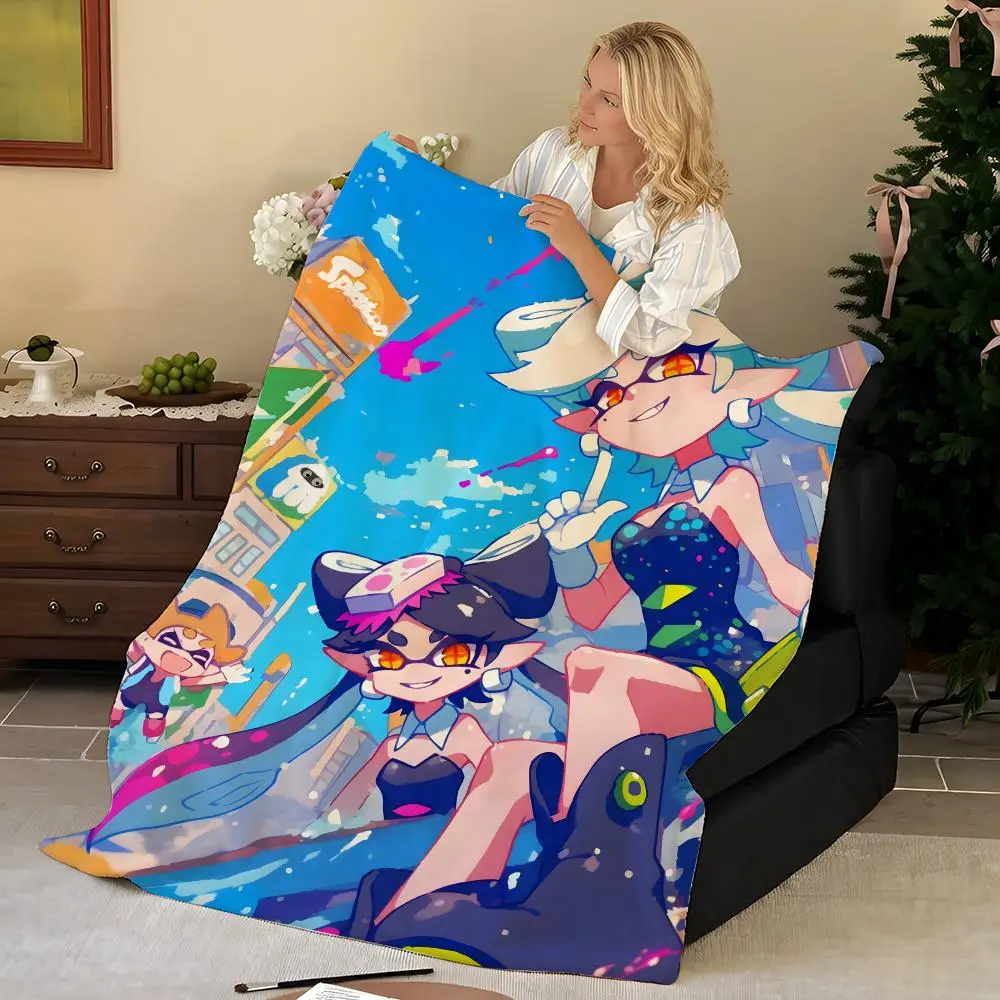 Game S-Splatoon Throw Flannel Blanket, Soft Warm, Durable & Washable cute Cool