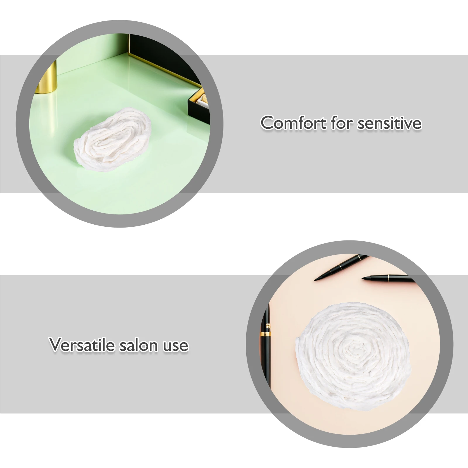 Rolos de algodão 190g, cuidados de beleza, absorvente, sensível à pele, remoção de maquiagem, sem fiapos, uso em salão de beleza, manicure, pedicure, permanente de cabelo