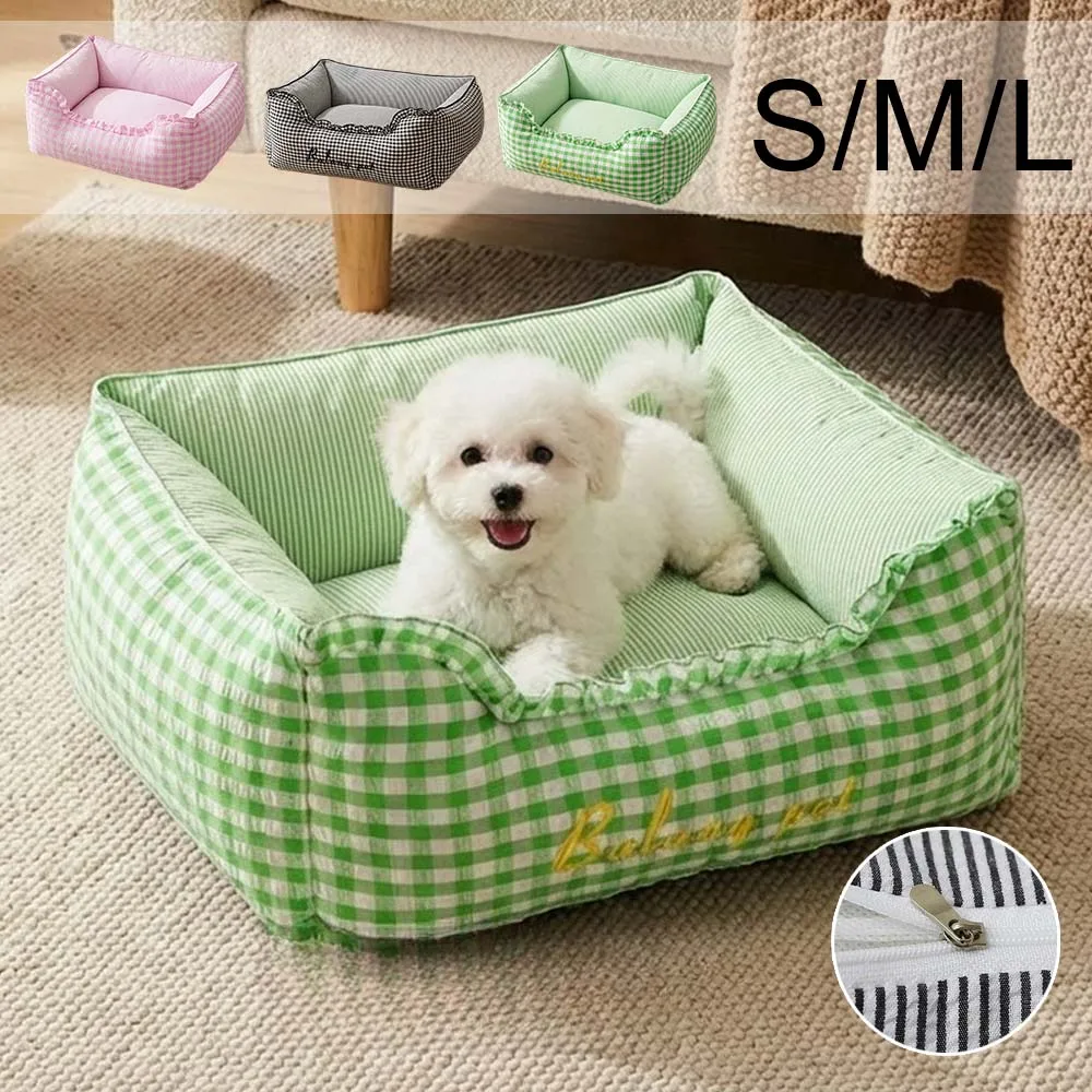 

Soft Cat Bed S/M/L Removable Pet Bed Four-Season Cozy Cats House Kennel for Small Medium Dogs Indoor Pet Sleeping Bed Supplies
