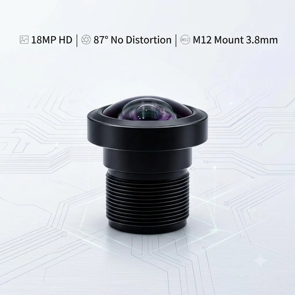 No Distortion M12 3.8mm 18MP 4K HD Lens 850nm/940nm Narrowband IR for CCTV OpenMV Face Recognition Industrial Vision
