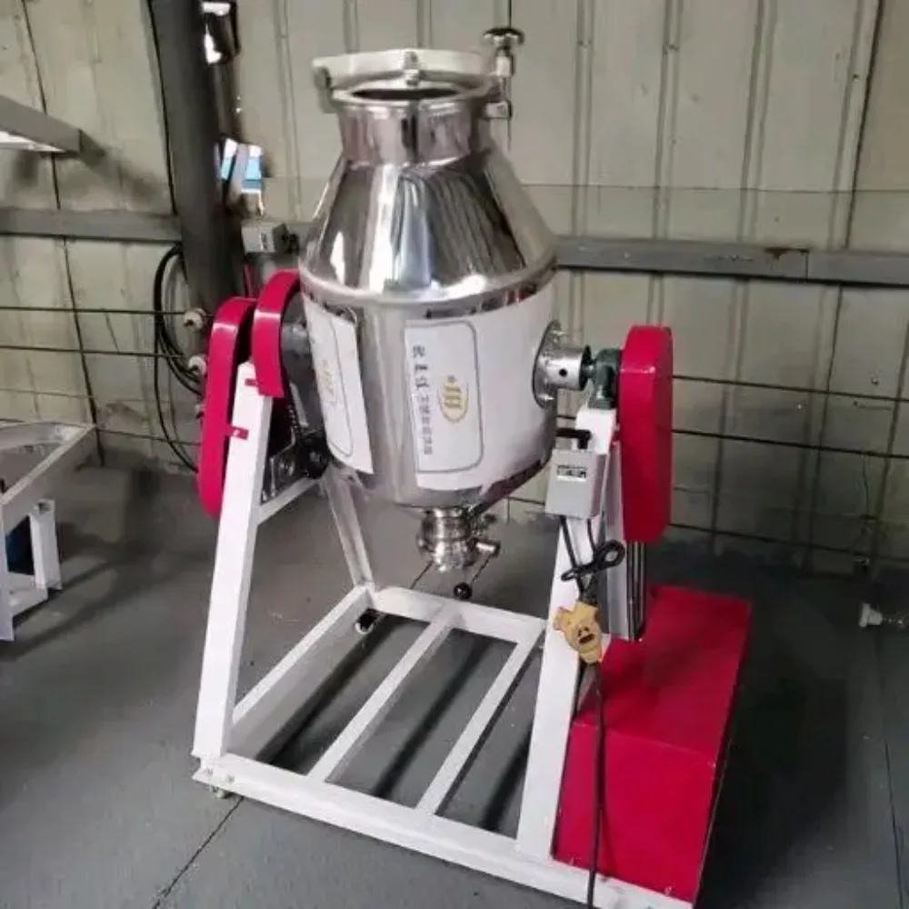 Double Cone Drum Dry Powder Mixer Stainless Steel High Capacity Food Pellet Mixer