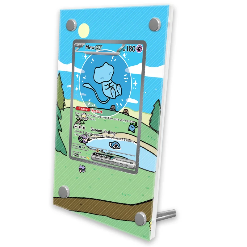 Pokemon Cards Display Ptcg Charizard Espeon Latias Reshiram Zekrom Anime Game Expand Art Gifts Acrylic Protective Display Case