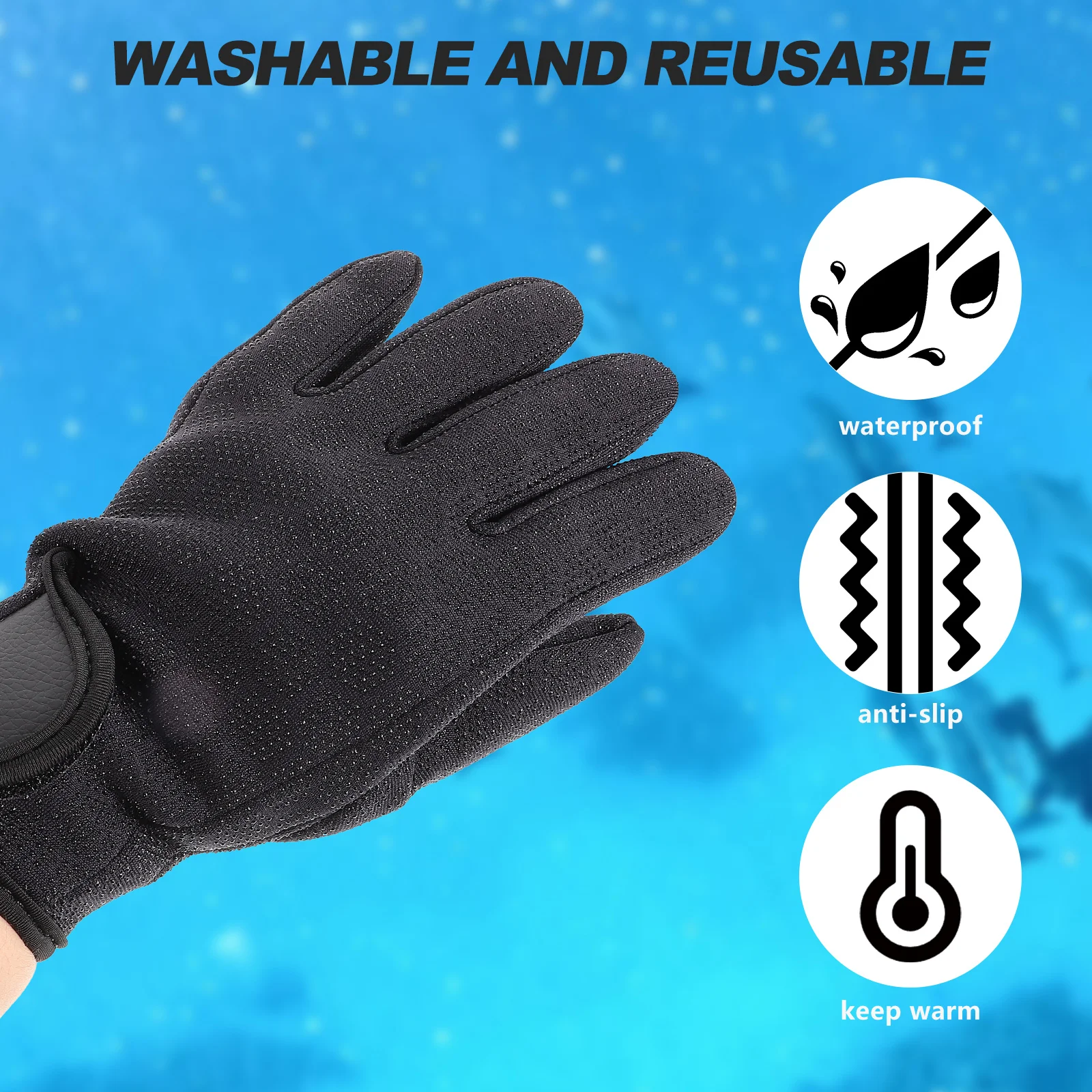 

1pcs 1 Pair Of Professional Diving Gloves Adult Swimming Fitness Outdoor Sport Warm Lined Anti-Slip Wear-Resistant Comfortable