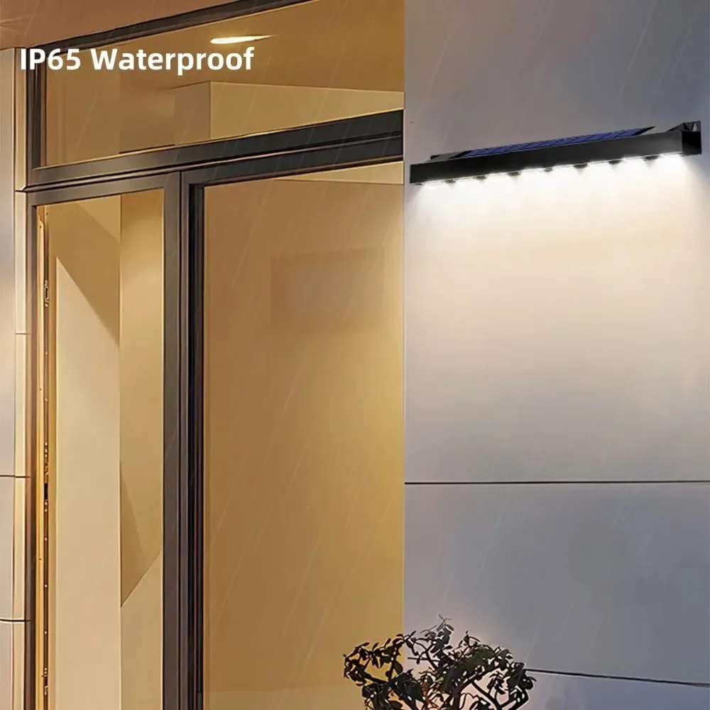High Quality 4/6/8 LED Solar Wall Light Waterproof Bright LED Atmosphere Lighting Outdoor Wall Sign Light Garden Decoration