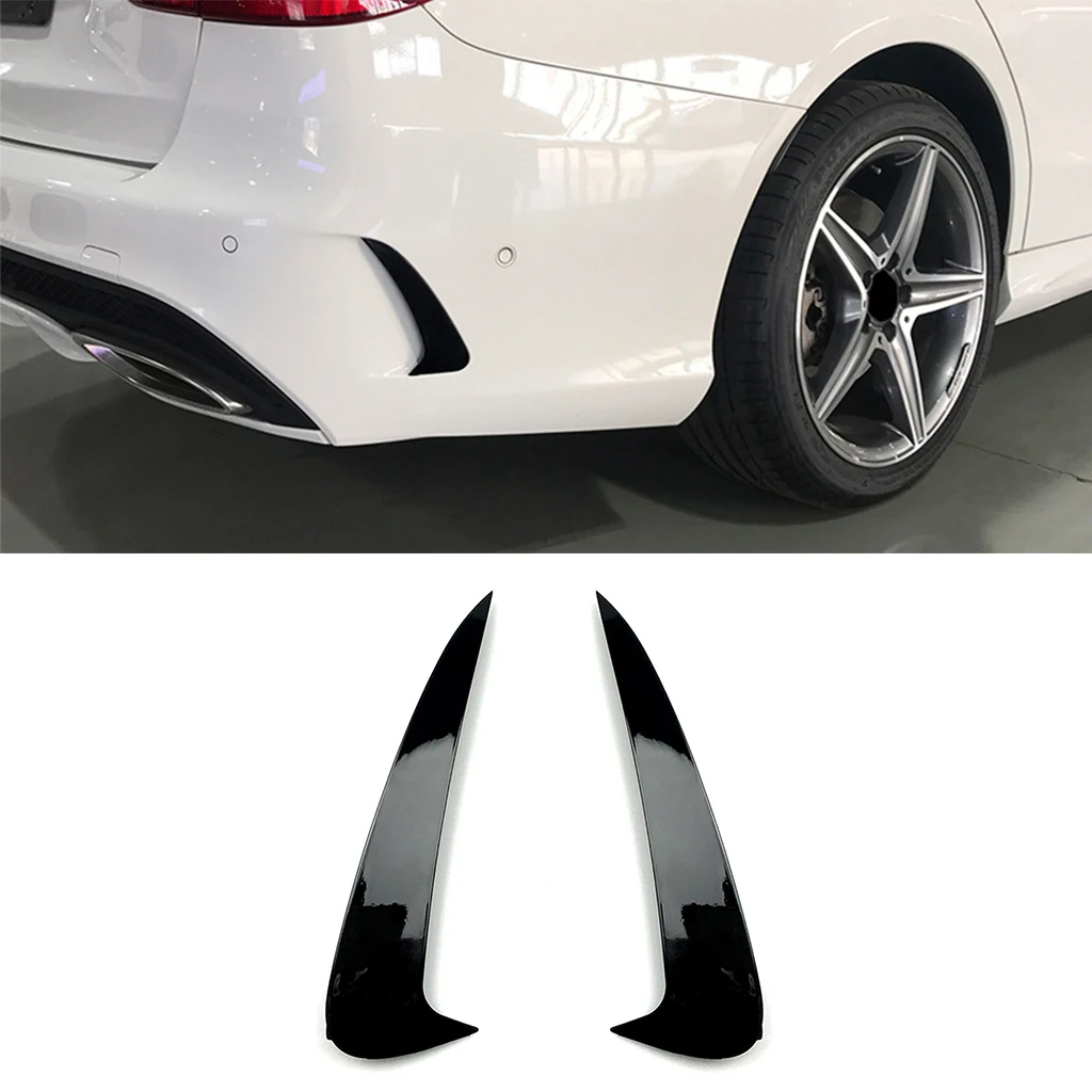 For Mercedes-Benz C-Class Estate S205 C180 C200 AMG Rear Bumper Splitter Spoiler Air Vent Cover Spoiler Body Kits Tuning