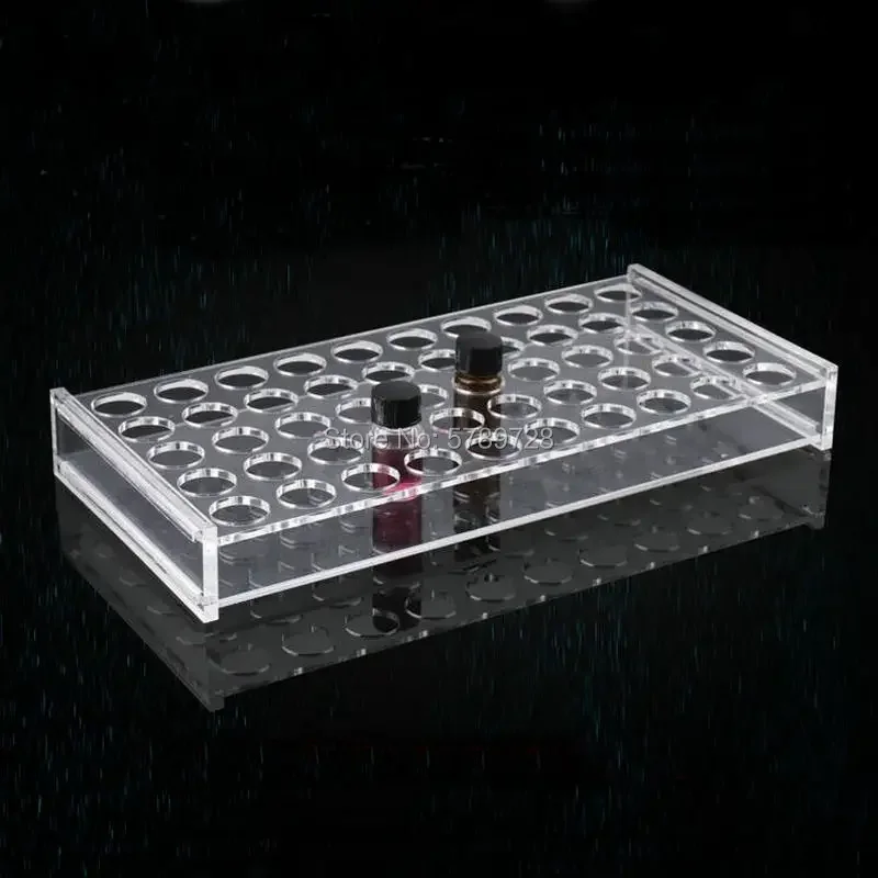 Portabotellas de muestra de plexiglás transparente, almacenes de laboratorio, estantes para botellas de muestra de 3ml a 60ml, 1 Uds.