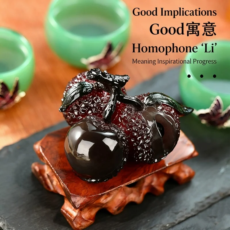 Color Change Litchi Tea Pet Gong Fu Tea Ceremony Accessories Decoration for Living Room Tea PetsTea set accessories Decoration