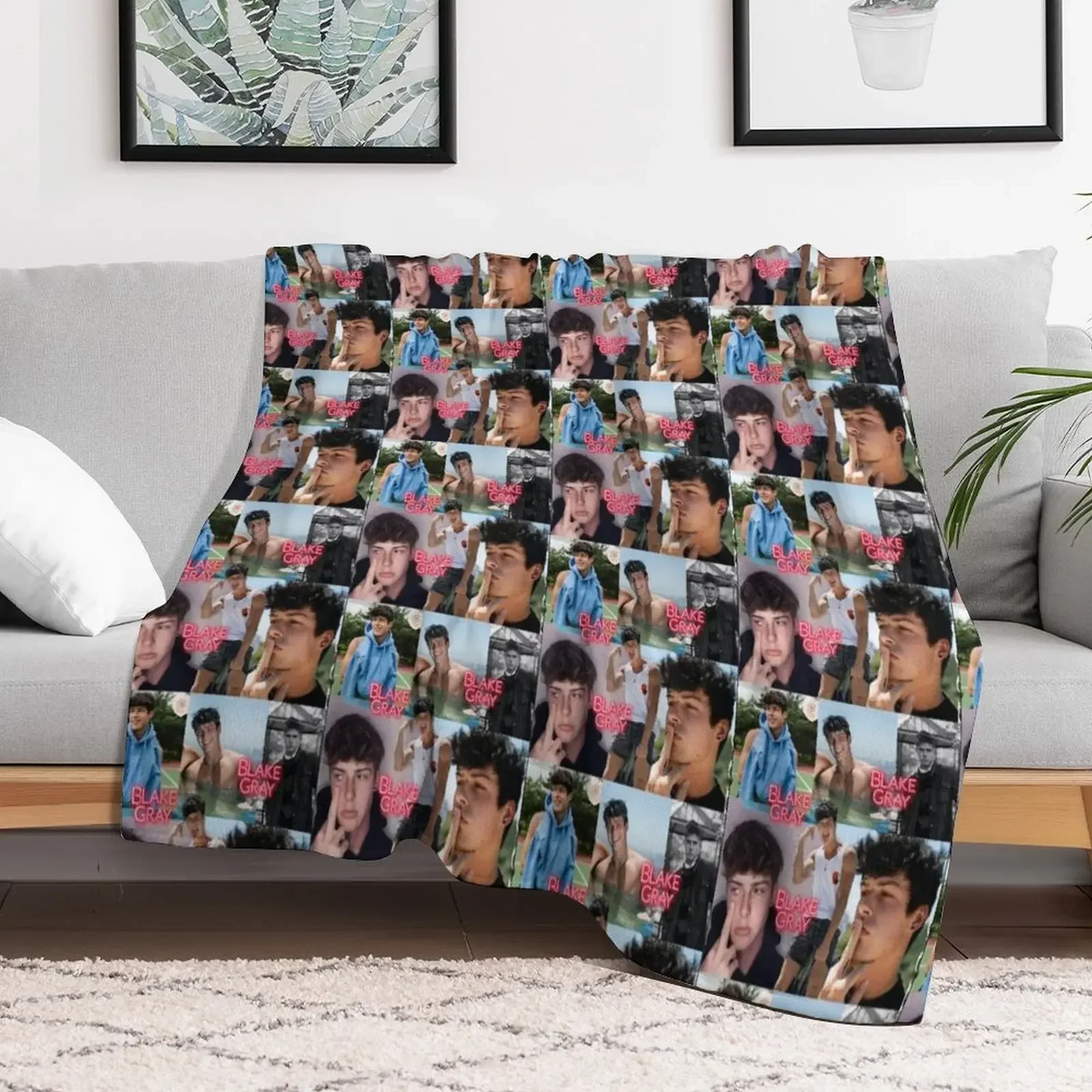 Blake Gray Collage Throw Blanket Blankets For Baby warm for winter funny gift Furrys Blankets