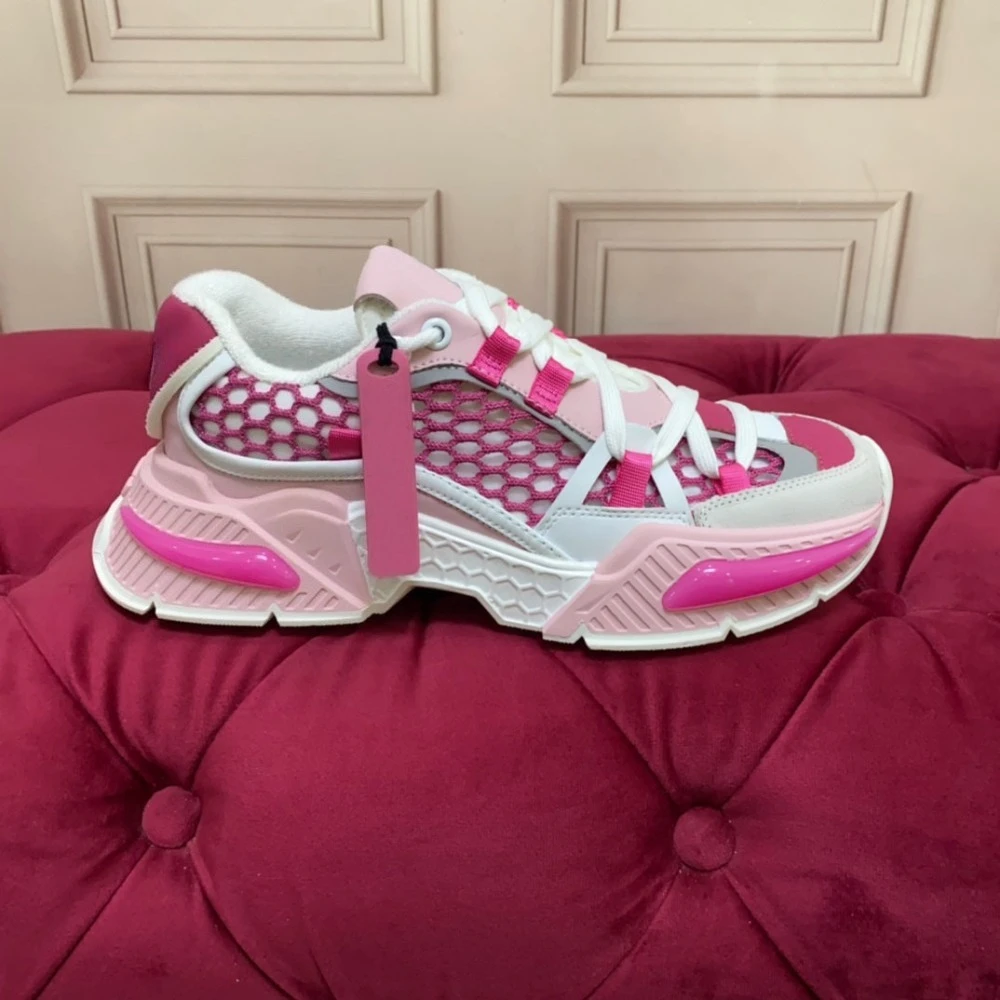 

fashion Brand Design for Women Shoes Round Toe Thick Sole Low Top Lace Up High-end Color Blocking Dad Shoes Sports Leather SL108