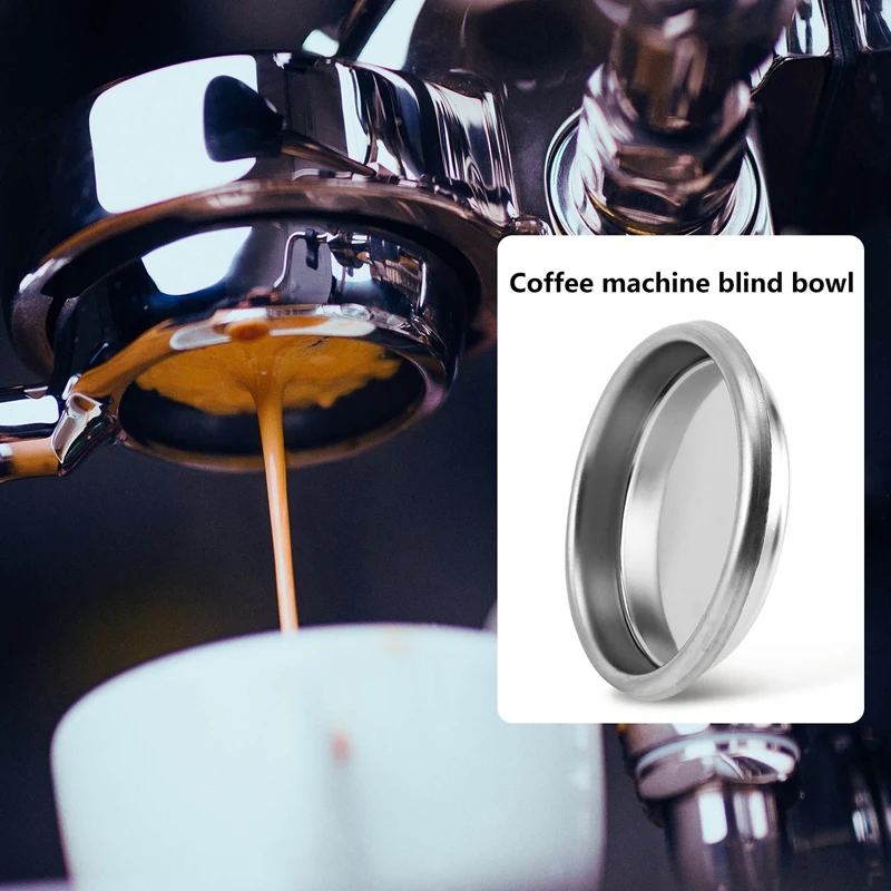 غير مسامية الفاصل cup58 مللي متر ماكينة القهوة مرشح فارغ/الفولاذ المقاوم للصدأ الغسيل العكسي تنظيف وعاء أعمى ماكينة القهوة الملحقات