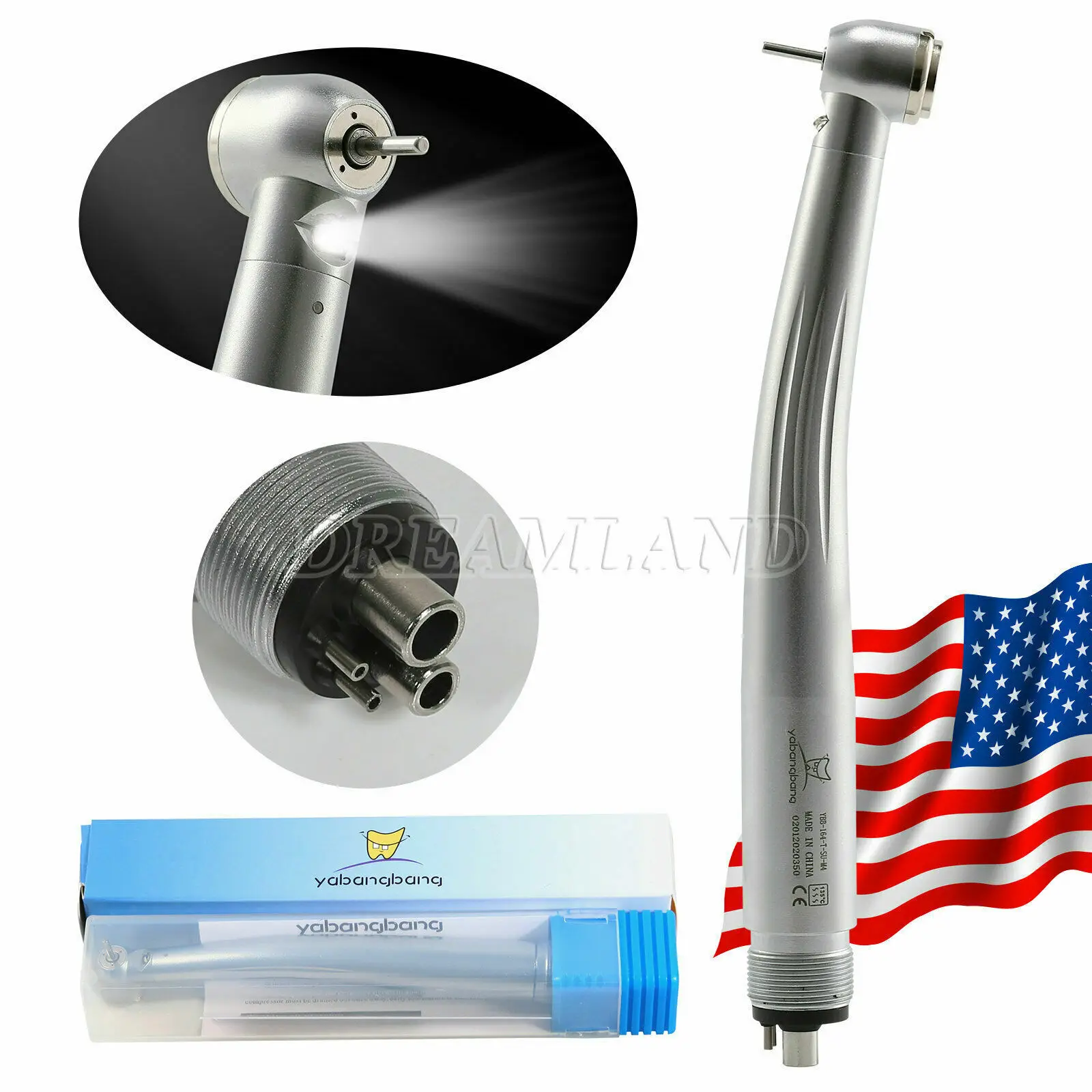 NSK style Dental Handpiece High Speed PANA-MAX Turbine 45° (Fiber Optic LED) Spray 2/4 Hole