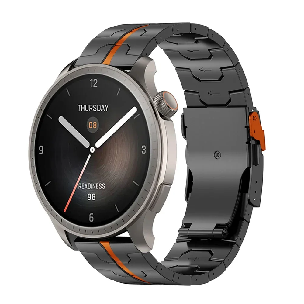 20 مللي متر 22 مللي متر سوار تيتانيوم لهواوي Watch5 GT5 برو GT4 46 مللي متر حزام معدني فاخر لسامسونج غالاكسي 7 6 4 5 44 مللي متر 40 مللي متر الرجال الفرقة #3