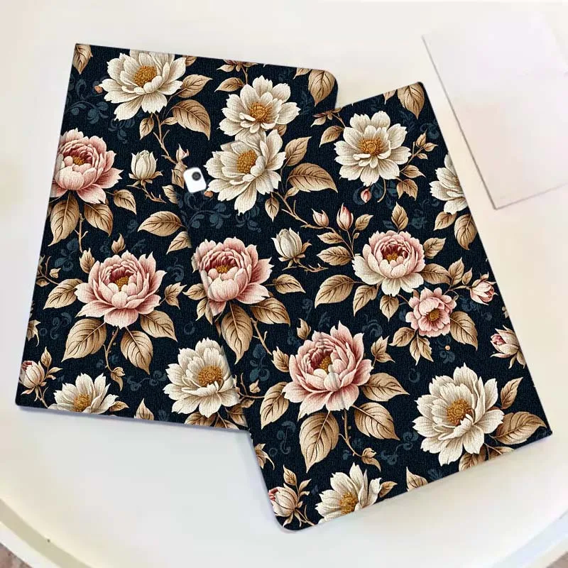 Peony Floral Cover For iPad Pro Mini Air 1 2 3 4 5 6 7 10 11 th 8 9 gen 11 M4 M5 Foldable Tablet Case