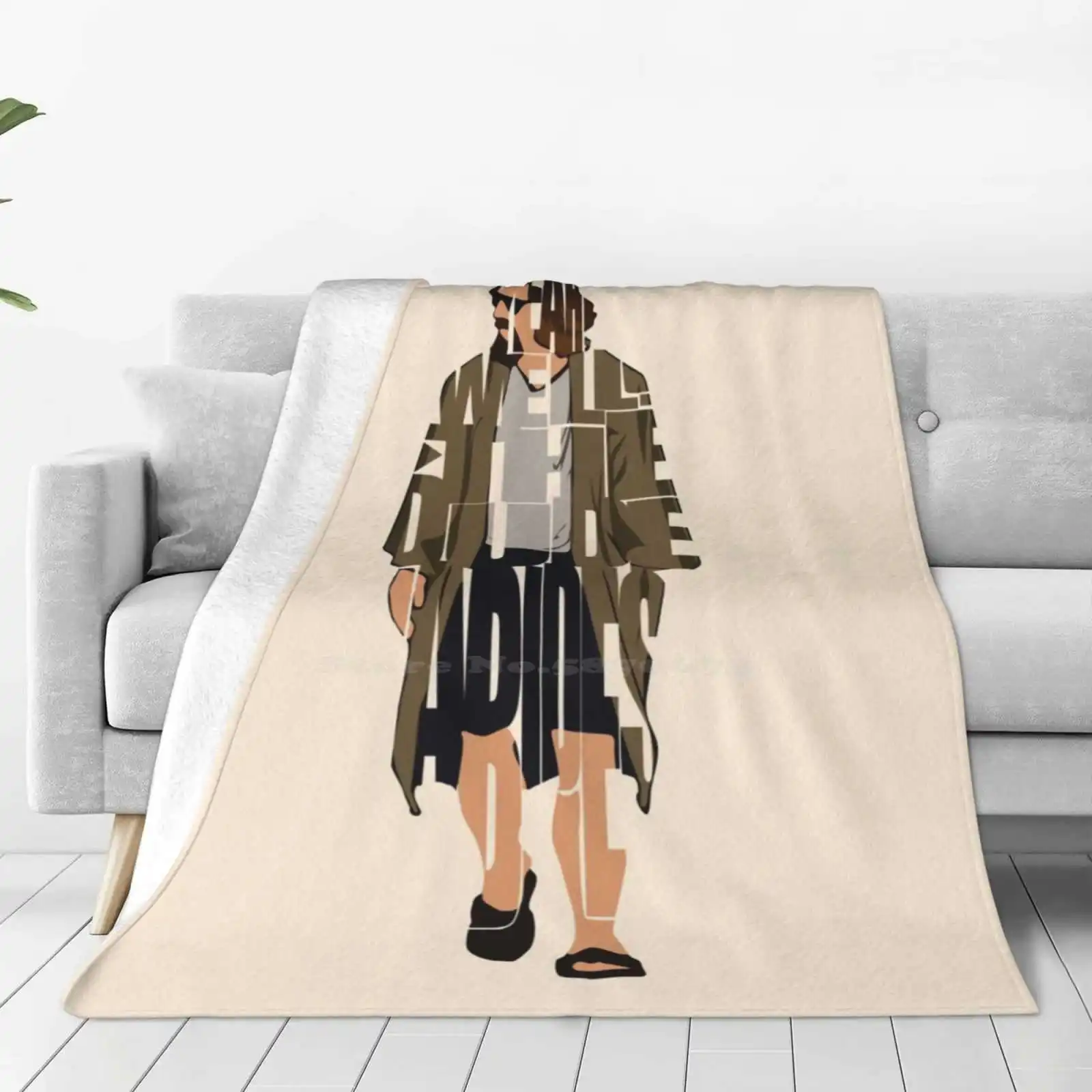 The Big Lebowski Best Selling Room Household Flannel Blanket Dude Abides The Big Lebowski The Dude Geekery Geeky Vector