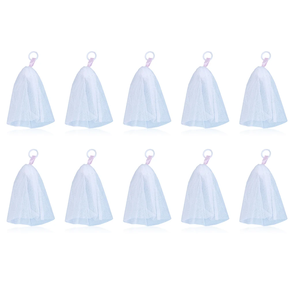 10 adet köpük Net plastik taşınabilir kullanımlık el vücut derin temizlik banyo örgü çanta ev kabarcık makinesi rastgele renk